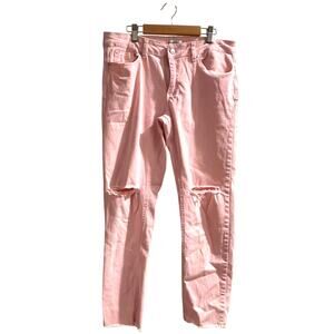 salvaje denim deconstructed pink jeans - EUC - 15 Juniors